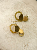 Brushed Gold Butterfly Stud Earrings