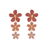 Luisa Distressed Paint Floral Dangle Earrings