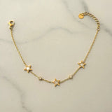 White Star Bracelet w White Zirconias