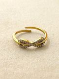Infinity Ring w Zirconium Stones