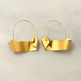 Kora Stainless Steel Brushed Gold Earrings