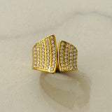 Midori Waterproof  Ring w White Zirconias 