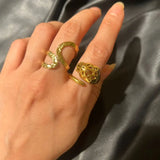 Stainless Steel Tiger Ring 