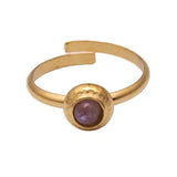 Luca Adjustable Ring w Mineral Stones