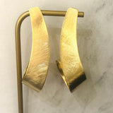 Kalopsia Brushed Gold XL Dangle Earrings 