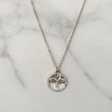 Tree of Life Necklace w White Zirconias