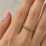 Noelia Adjustable Ring w Zirconium Stones