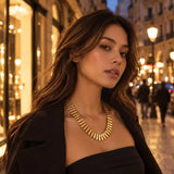 Gael Brushed Gold Necklace
