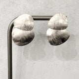 Rocks Brushed Gold Dangle Earrings