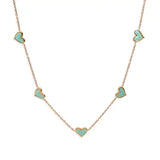 Multihearts Enamel Necklace