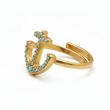 Anchor Ring w Mineral Stones