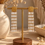Eyal Dangle Earrings w Color Zirconias