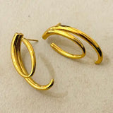 Aura Stainless Steel Stud Earrings