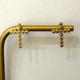 Stainless Steel Cross Stud Earrings