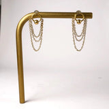 Trini Stainless Steel Earrings w Chain Detail
