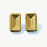 Inception Stainless Steel Rectangular Stud Earrings