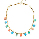 Cubic Stainless Steel Ball Chain Necklace