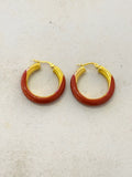 Taeko Stainless Steel Enamel Hoop Earrings