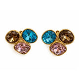 Eran Stud Earrings W Color Zirconias