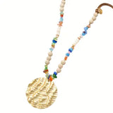 Keokea Long Bohem Necklace  w Mineral Stones