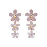 Luisa Distressed Paint Floral Dangle Earrings