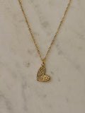 Heart Necklace W Zirconium Stones