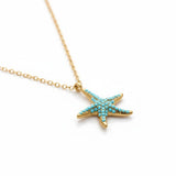 Bohem Starfish Necklace w Mineral Stones