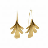 Litty Brushed Gold Floral Earrings