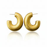 Aryeh Brushed Gold  Earrings 