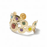 Kiwi Stainless Steel Enamel Bangle Bracelet 