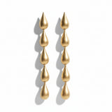 Drip Brushed Gold Dangle Earrings 