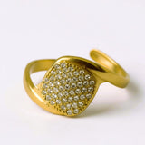 Duru Stainless Steel Ring w Zirconium Stones 