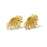 Cluster Stud Earrings w Cubic Zirconias