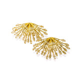 Cluster Stud Earrings w Cubic Zirconias