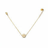 Minimal White Heart Bracelet 