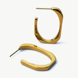 Selen Waterproof Rectangular Form Earrings