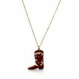 Love Cowboy Enamel Necklace