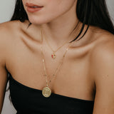 Turquoise Heart Necklace Gold