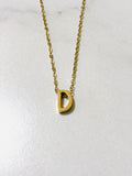 Initial Charm Necklace C Gold