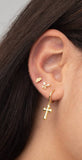 Cross Hoops Silver