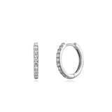 Sterling Silver Zirconia Hoops Gold